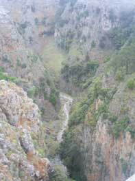 The deep Gorge of Aradena