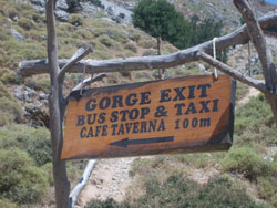 Sign at the Entrance of Imbros Gorge